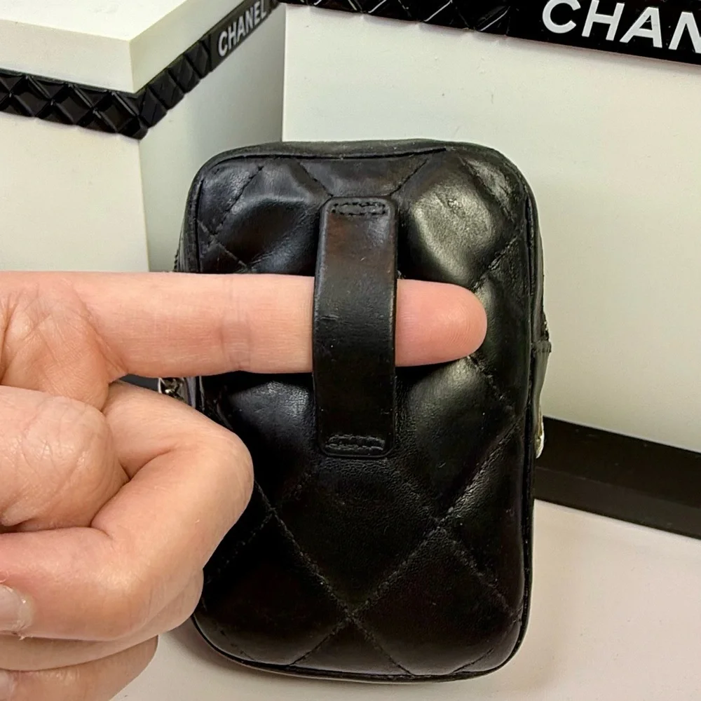 Chanel CC Logo Lambskin Leather Belt Bag/Crossbody Bag